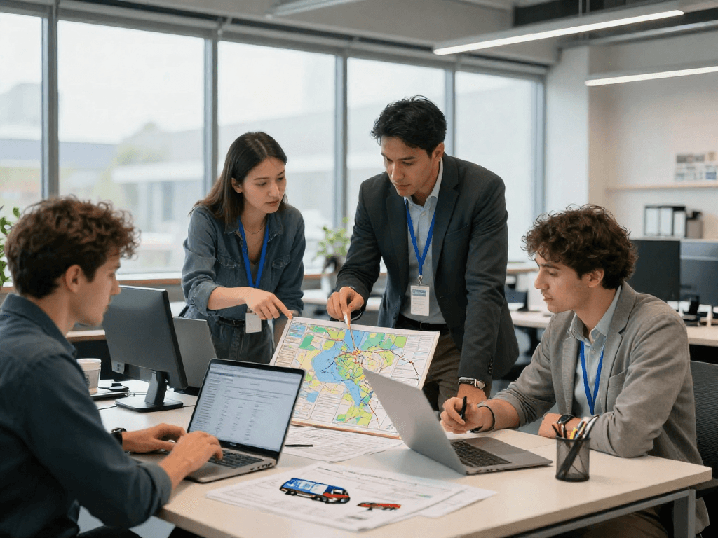 Speditionen Dortmund: Team bei der Organisation effizienter Transporte und Logistiklösungen.