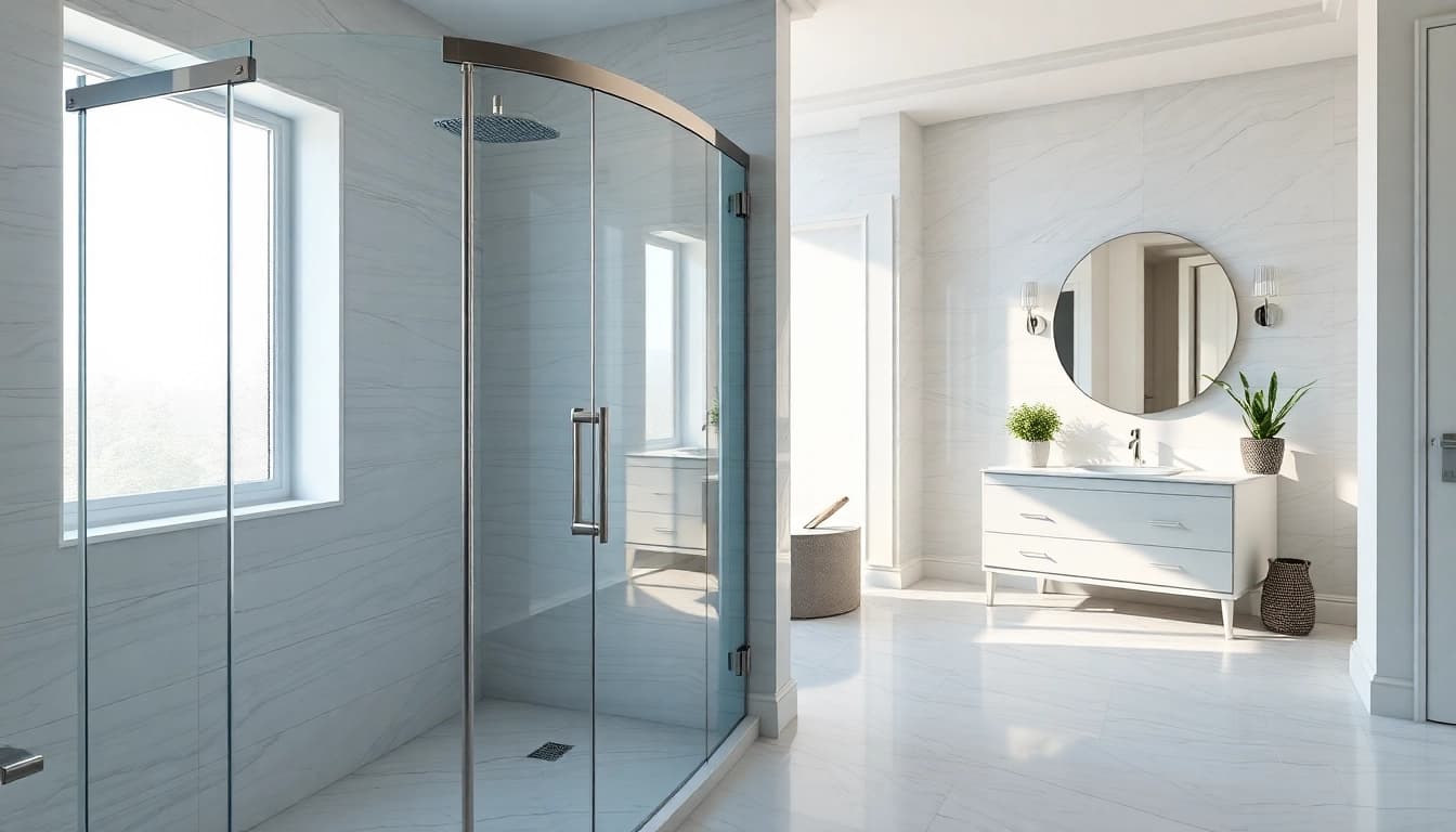Explore elegant showers Australia with a luxurious bathroom featuring sleek design and modern fixtures.