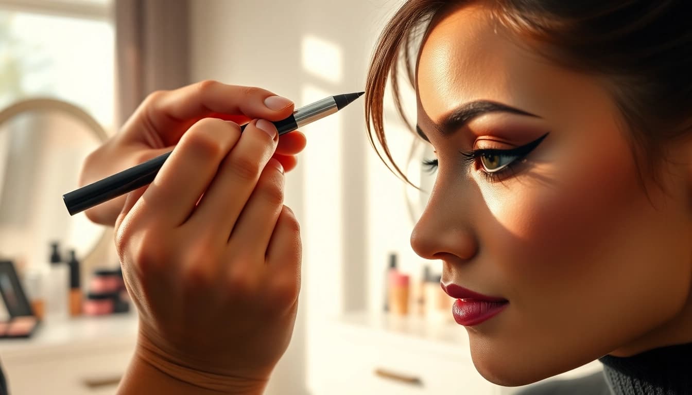 Apply Insanely Intense Tattooed Eyeliner for bold and lasting eye makeup looks.