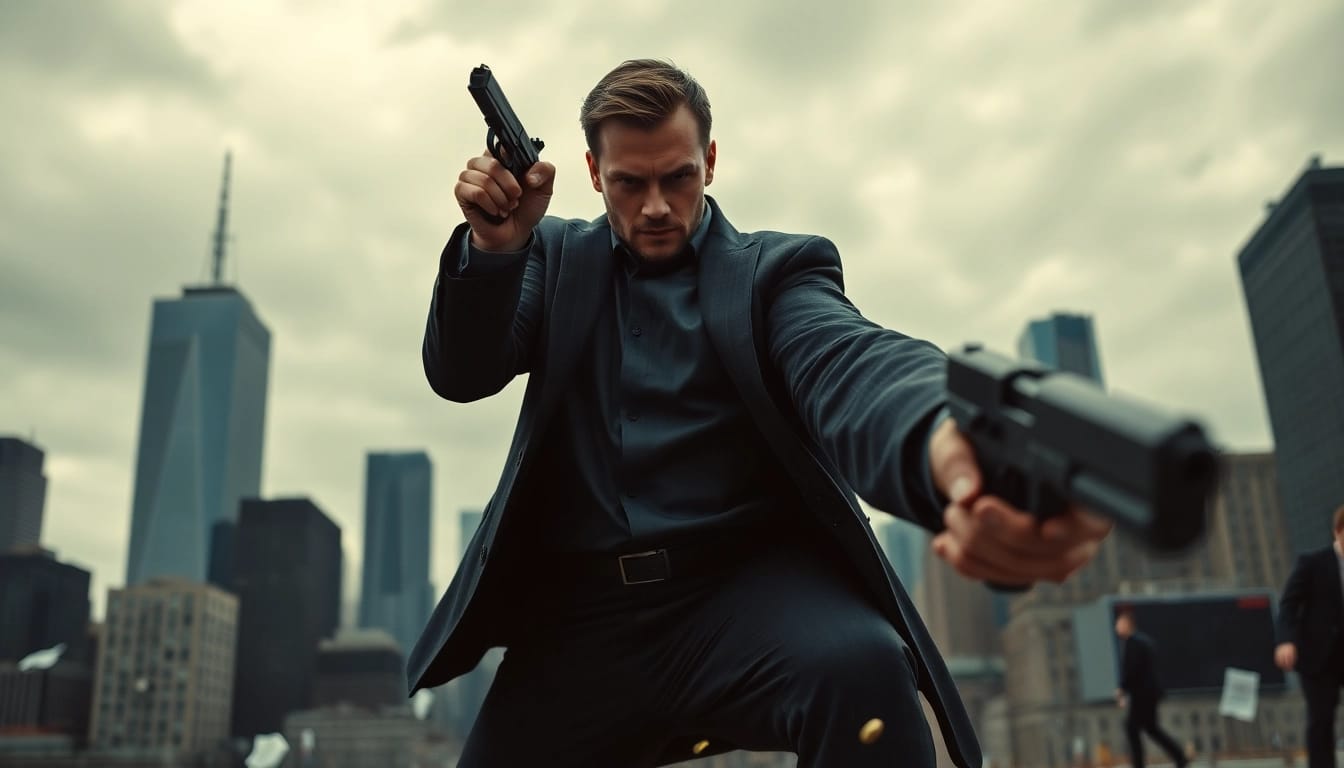 Heroic figure confronting corruption in the storyline of Politics Thieves and Bullets.