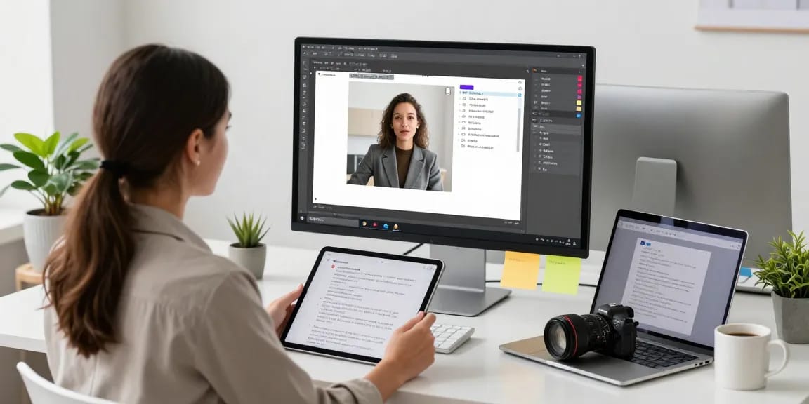 Snipaste software showcased in a modern tech workspace with a professional demonstrating innovative screenshot tools.