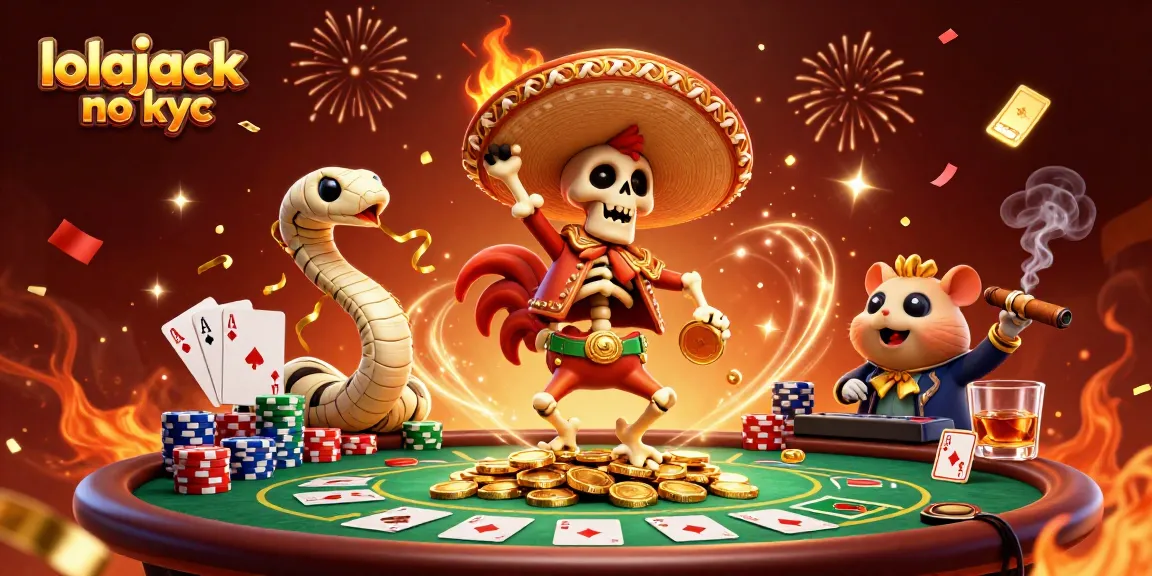 Experience excitement at lolajack no kyc with dynamic 3D casino characters and vibrant game elements.