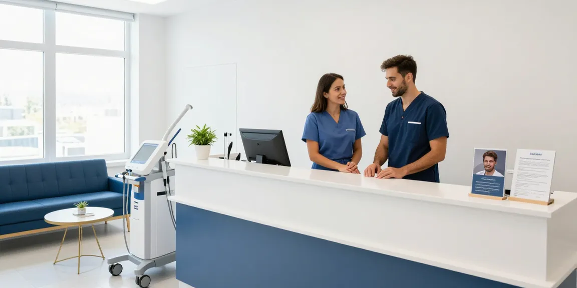 "Hair transplant Turkey: Professional medical clinic providing patient care and hair restoration consultations."