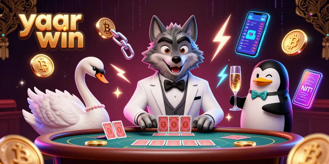 Experience the excitement of yaar win at this dynamic casino scene featuring a debonair wolf and elegant characters.