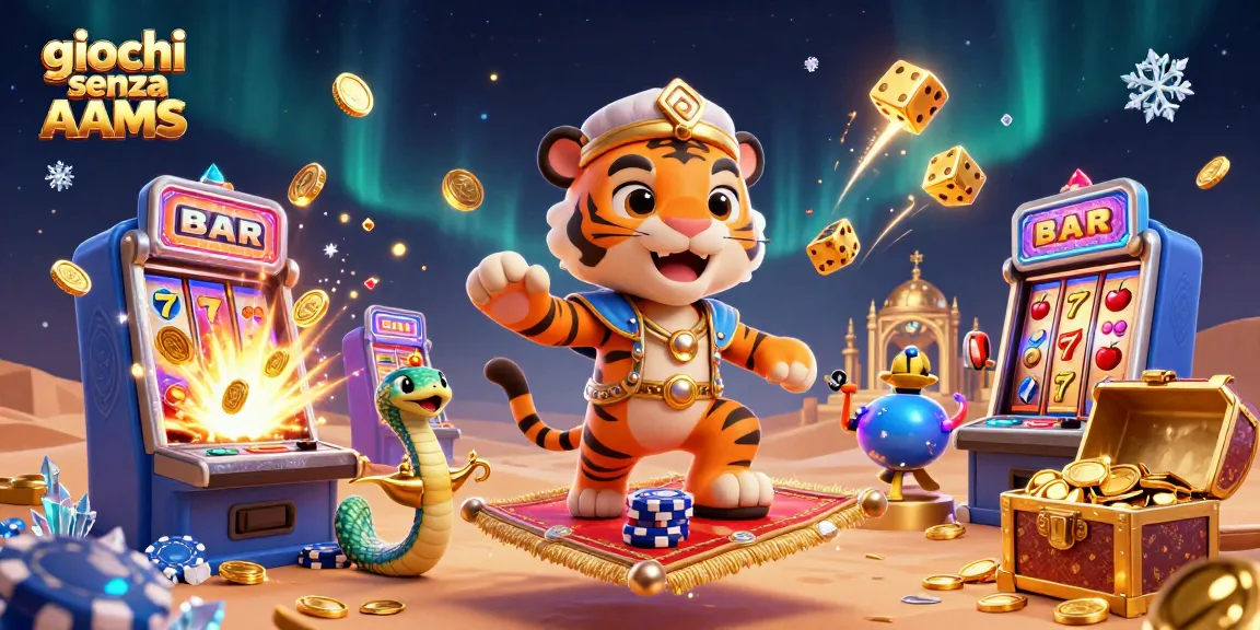 Gioca a emozionanti giochi senza AAMS e vinci alla grande con giochi da casinò vibranti nell'illustrazione magica.