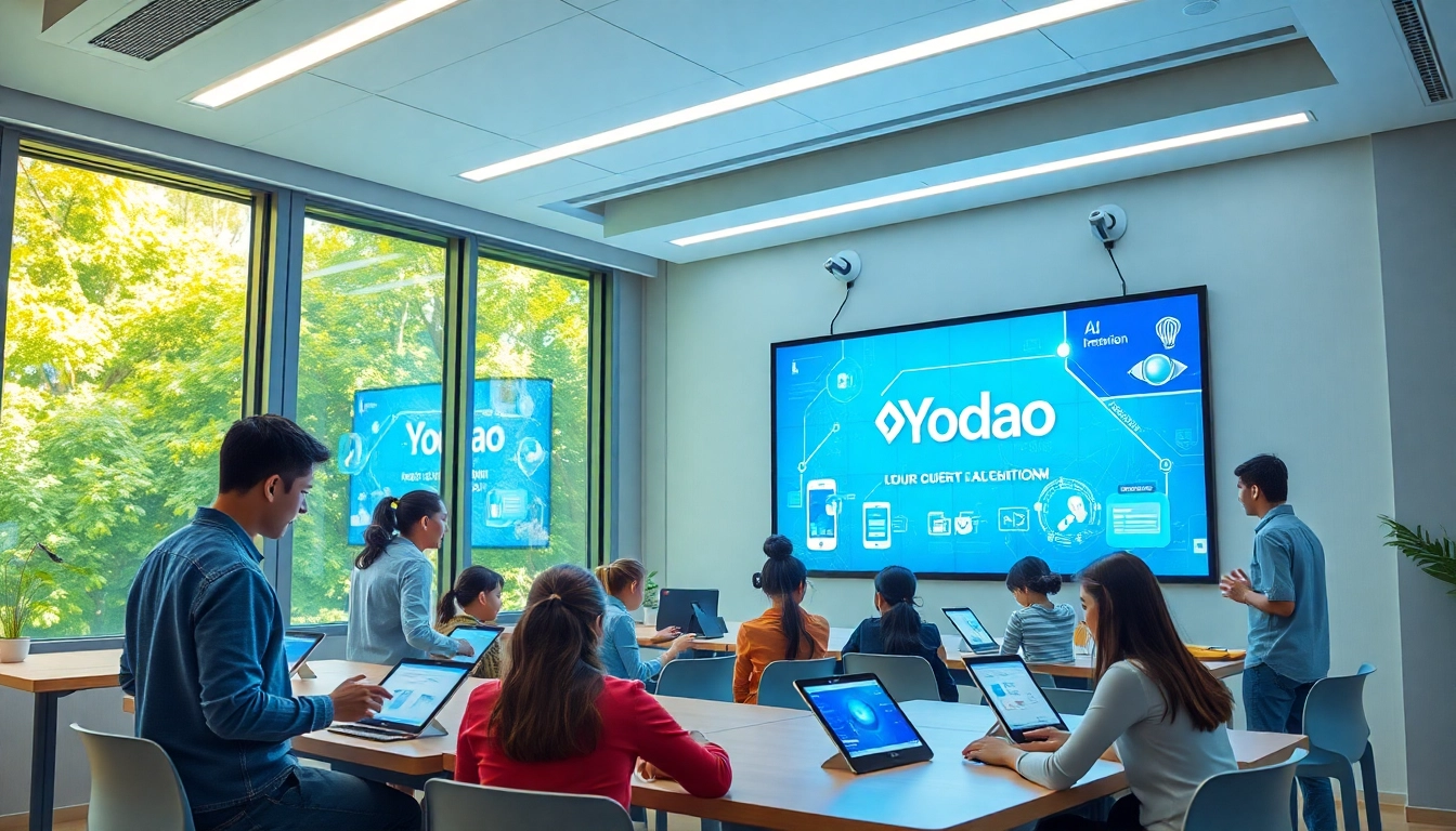 Youdao's innovative educational tools enhance learning in a digital classroom.