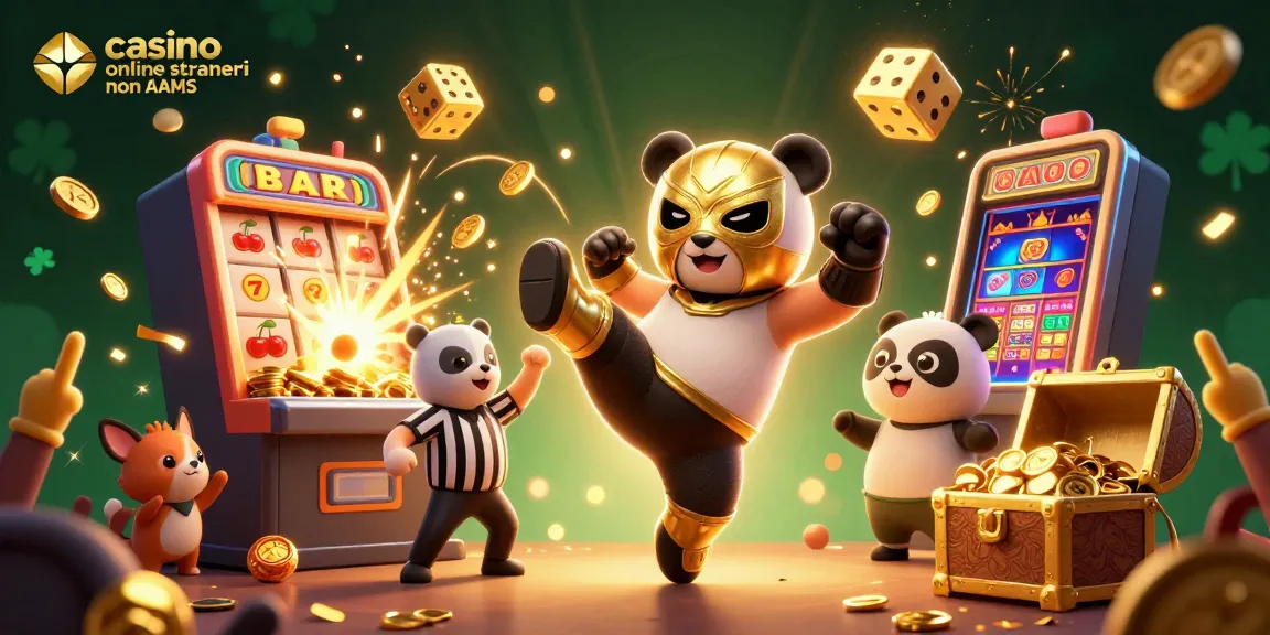 Guarda il panda eseguire mosse spettacolari nella scena del casino online stranieri non AAMS, piena di eccitazione e vincite.