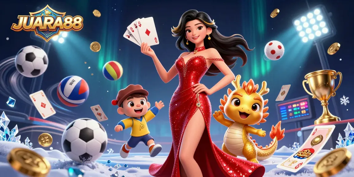 Experience the excitement of JUARA88 with a stunning illustration of vibrant gaming elements.