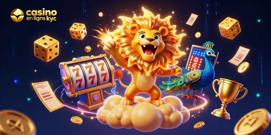 Jouez sans vérification d'identité dans un casino en ligne sans KYC avec des éléments de jeu animés.