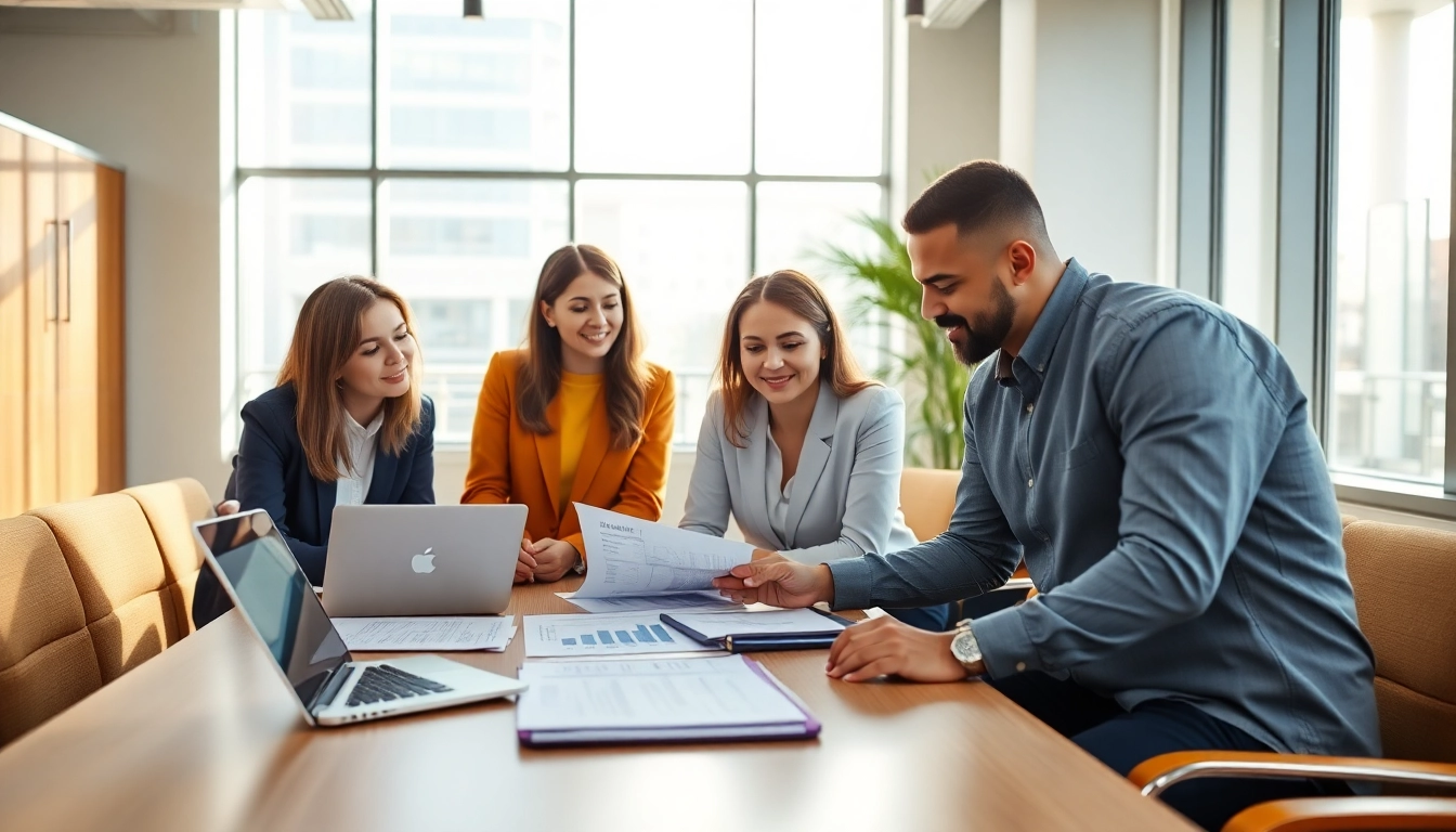Enhancing Contract Management through team collaboration in a modern office environment.