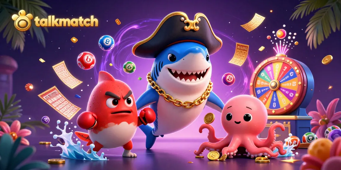 Engage in talkmatch's exciting video chat with dynamic lottery games and captivating characters.