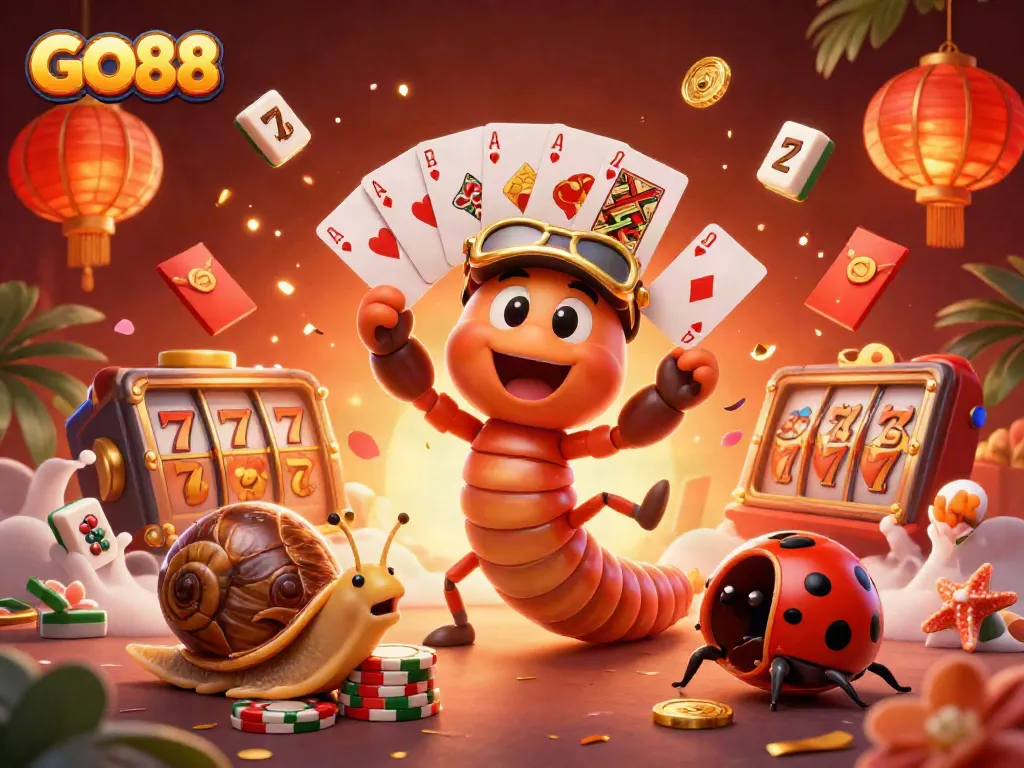 Experience GO88's thrilling casino ambiance with an exciting 3D casino illustration.