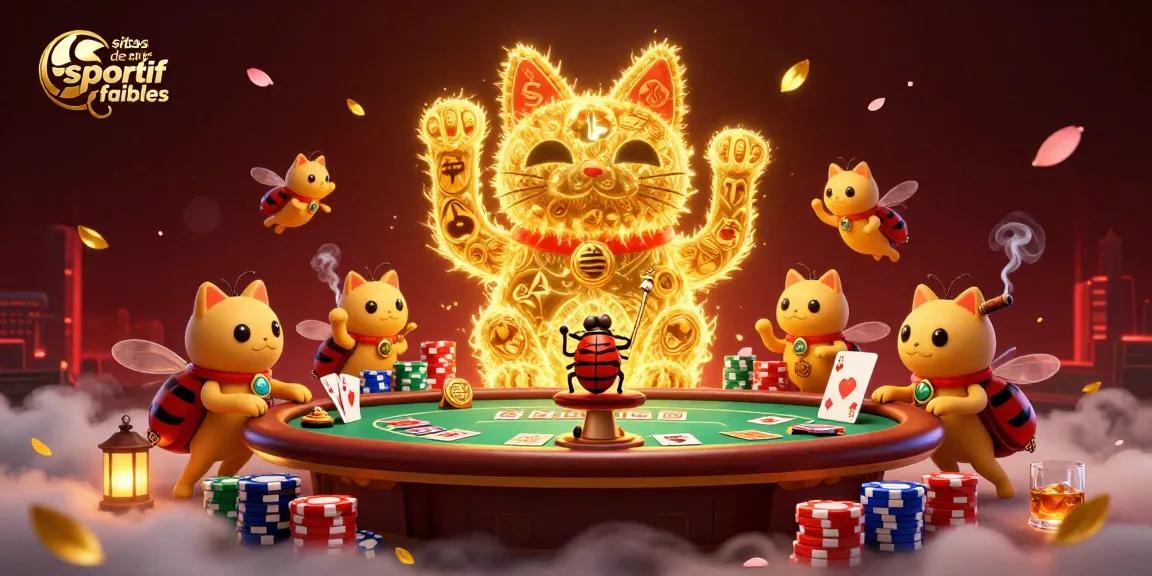 Les sites de paris sportif fiables rendent l'expérience de jeu excitante avec un chat porte-bonheur animé.