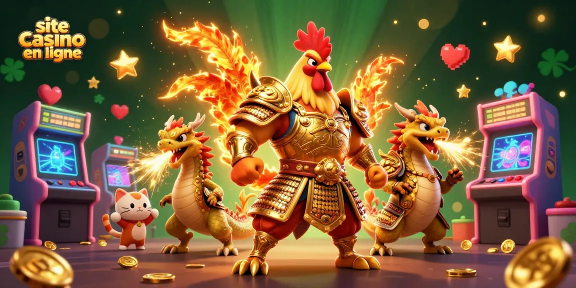 Jouez à des jeux passionnants sur un site casino en ligne avec des personnages colorés et des machines 3D.