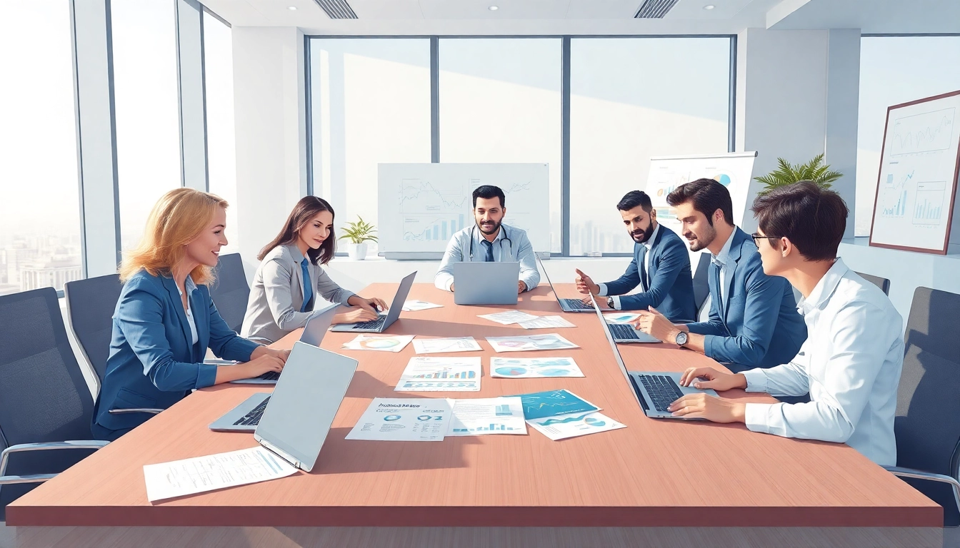 Professional team discussing Corporate Tax Services in UAE in a modern office setting.