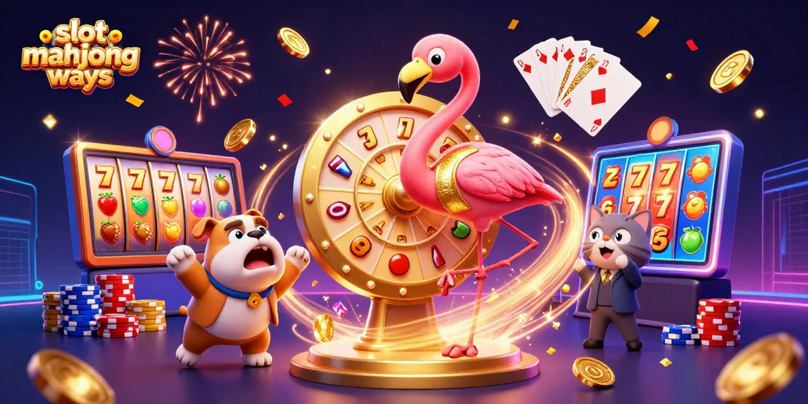 Experience the excitement of slot mahjong ways with a vibrant casino-themed 3D illustration.
