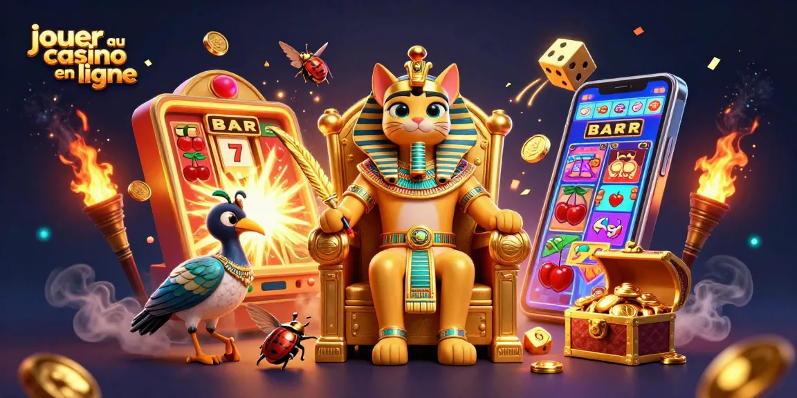 Jouer au casino en ligne avec un pharaon, une machine à sous éclaboussante et des trésors scintillants