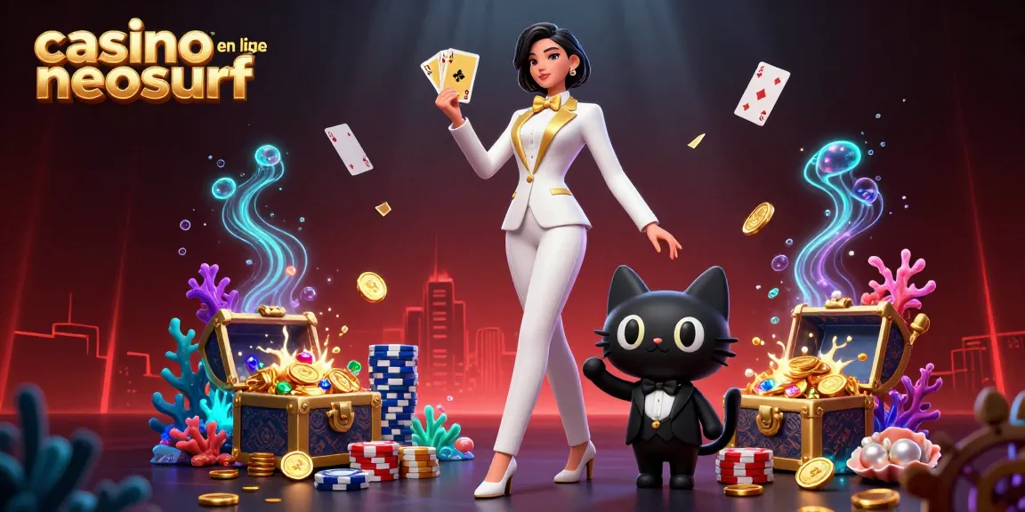 Vivez l'excitation du casino en ligne neosurf avec notre illustration 3D vibrante mettant en avant l'excellence du jeu.