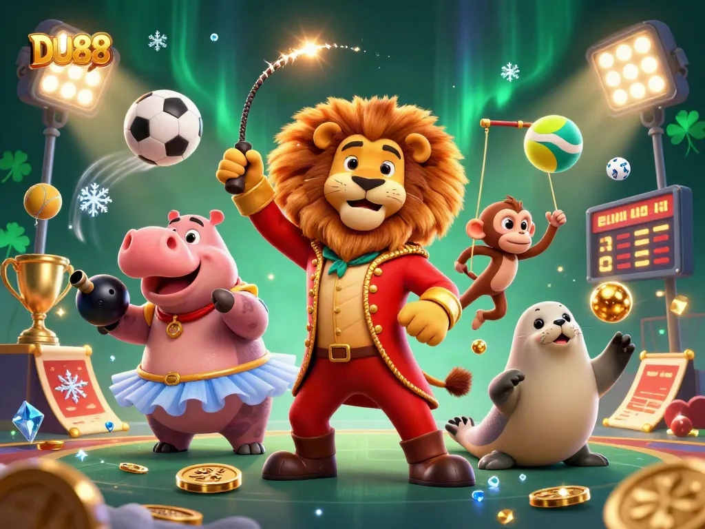 Experience DU88 excitement with engaging casino characters in a vibrant scene packed with action.