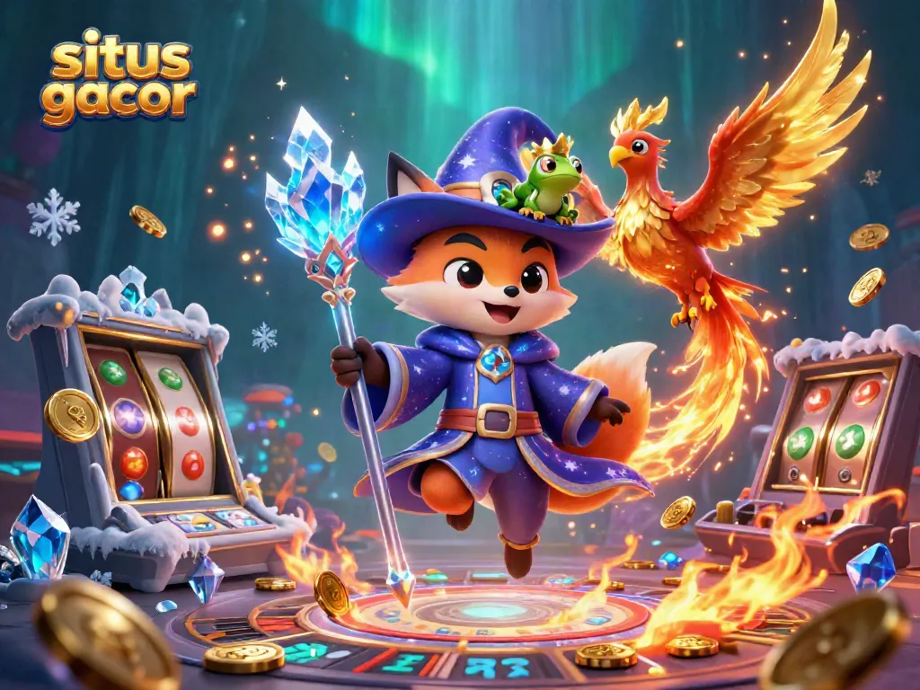 Menang besar di situs slot gacor dengan penyihir, phoenix, dan koin emas yang berkilauan.