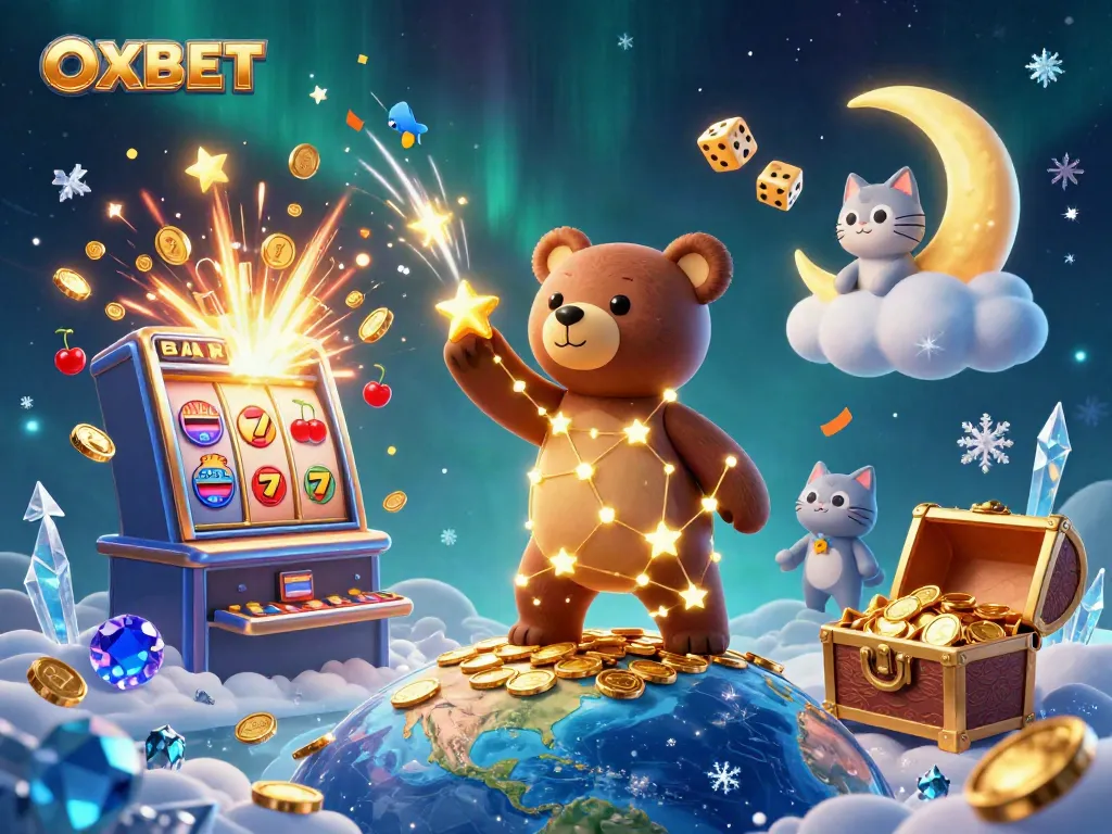 Experience the thrilling world of OXBET with exciting gaming elements, jackpots, and vibrant characters