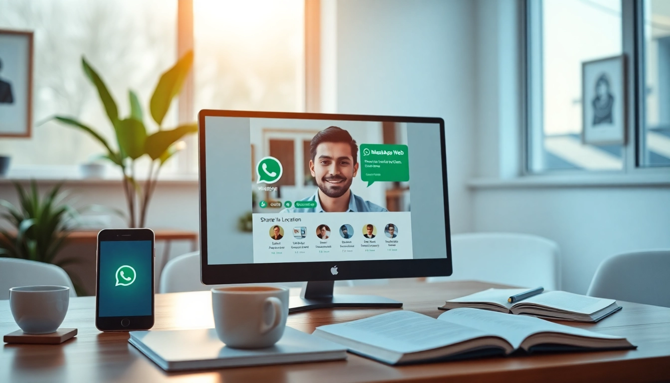 在专业工作区中显示使用快连VPN实现安全消息传输的 WhatsApp Web 界面。