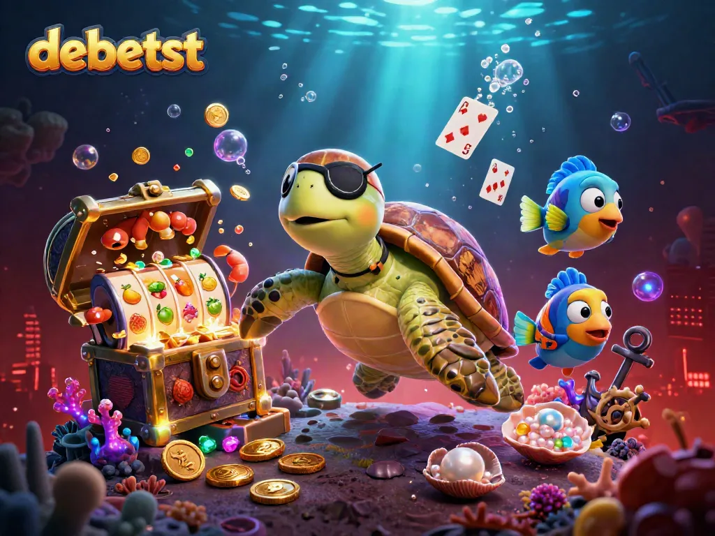 Experience thrilling jackpots with debetst in a vibrant casino-themed underwater adventure.