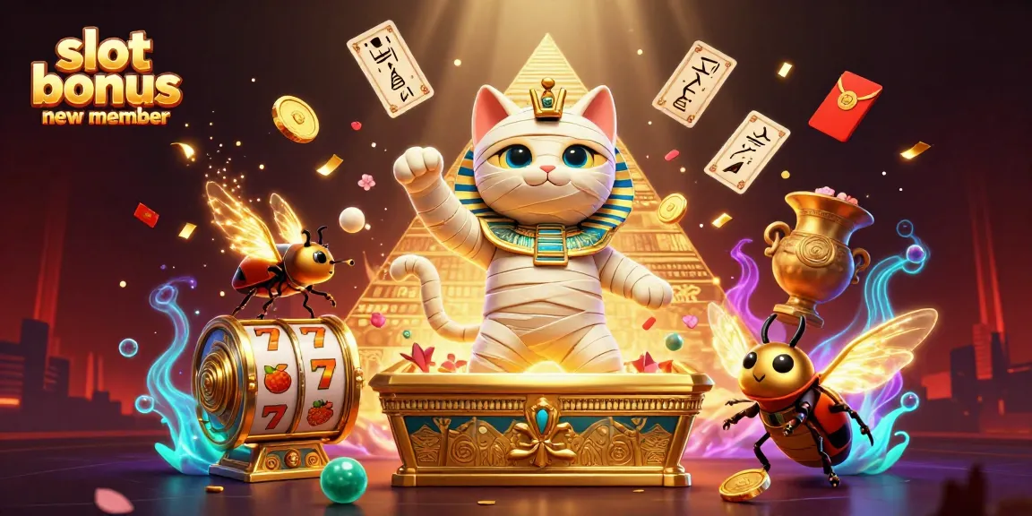 Engage with slot bonus new member offers through vibrant, animated casino characters and symbols.