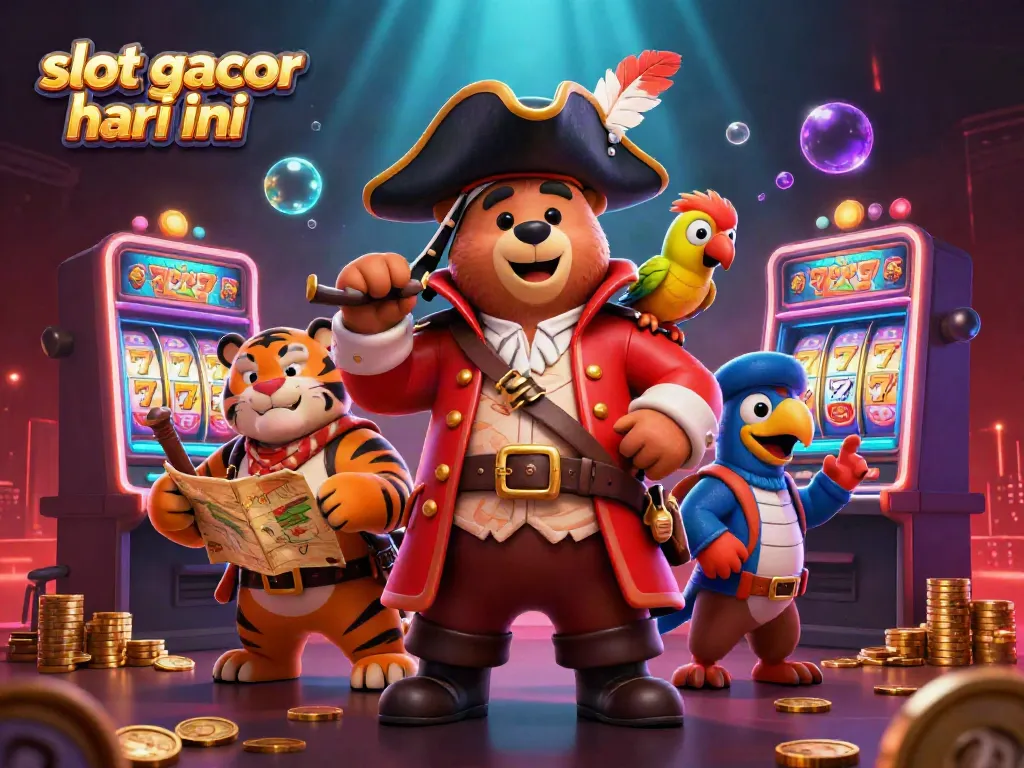 Menangkan jackpot di slot gacor hari ini dengan karakter kartun beruang kapten dan pengikutnya yang penuh aksi.