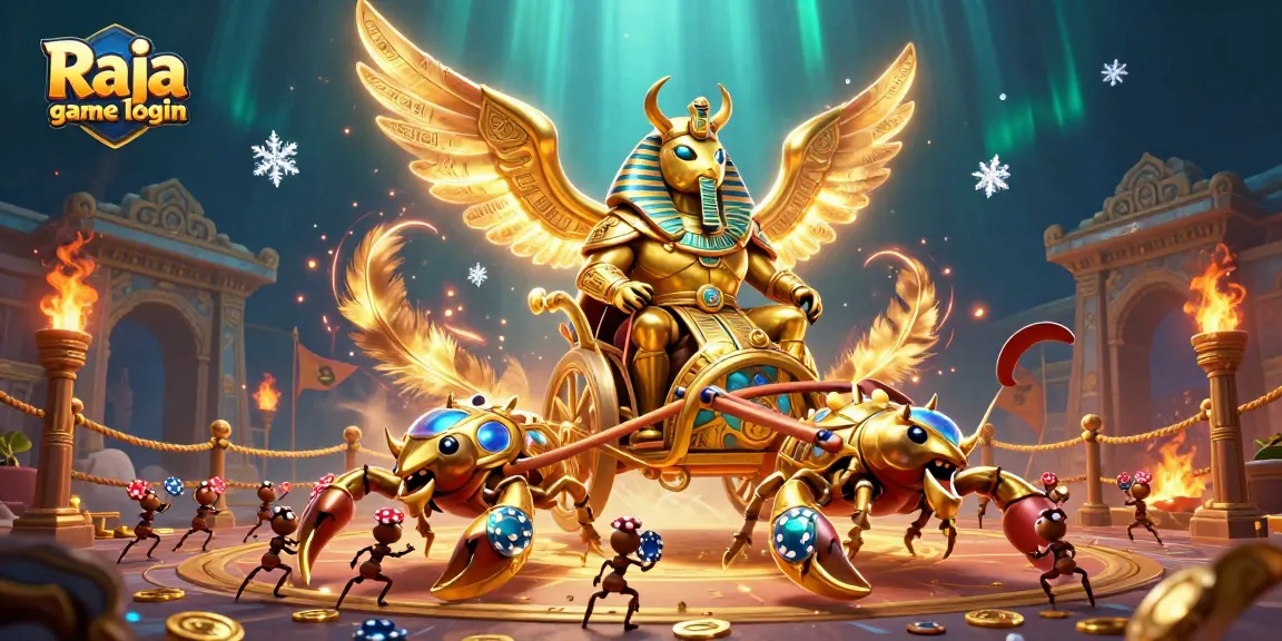Experience Raja game login excitement with vibrant casino elements, capturing a thrilling gaming atmosphere.