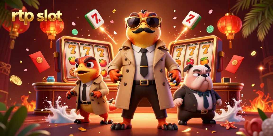 Experience thrilling rtp slot action with raptors in a trench coat at a VIP casino.