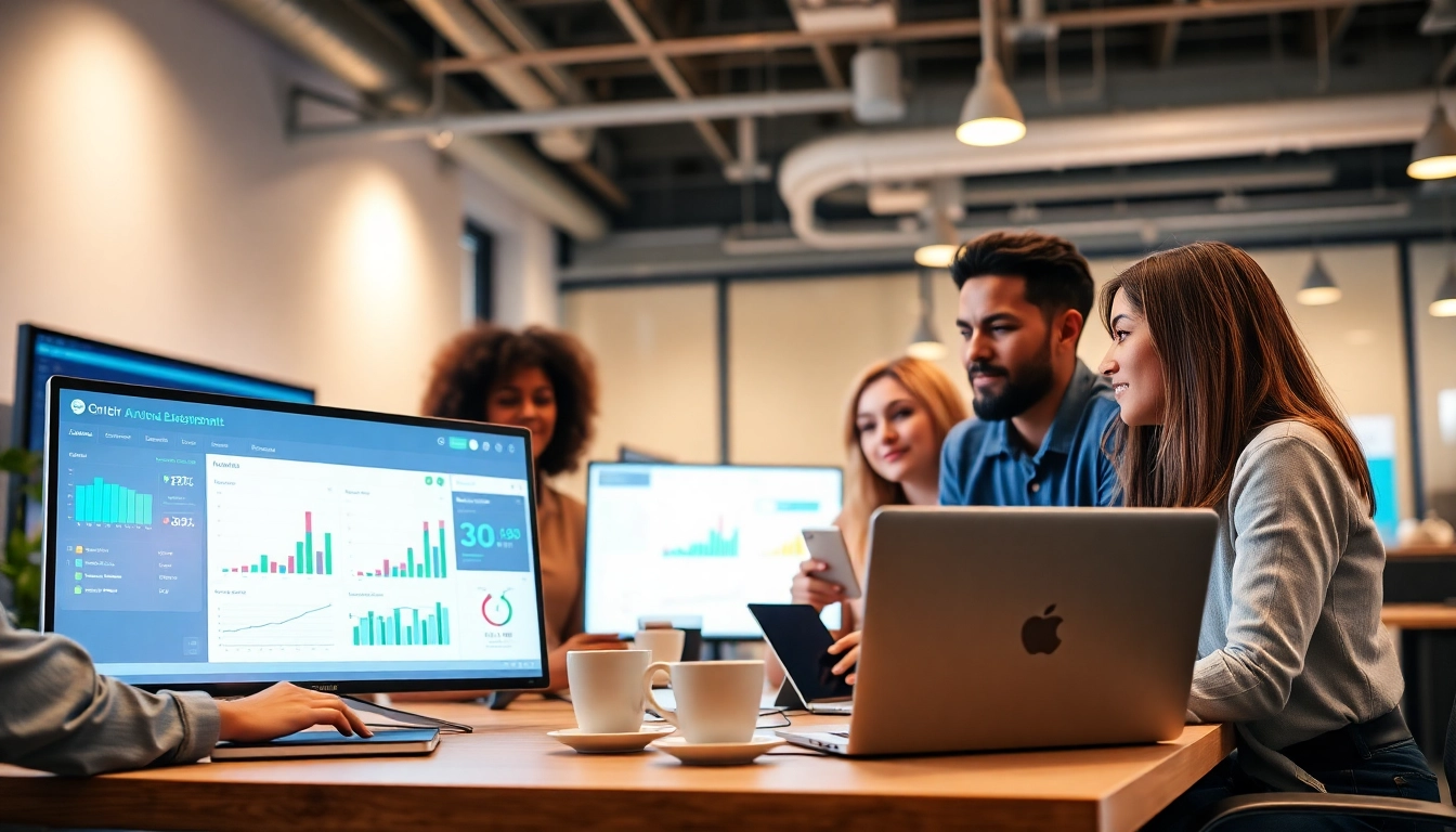 Showcase of enterprise assistant saas tools enhancing teamwork in a modern workspace.