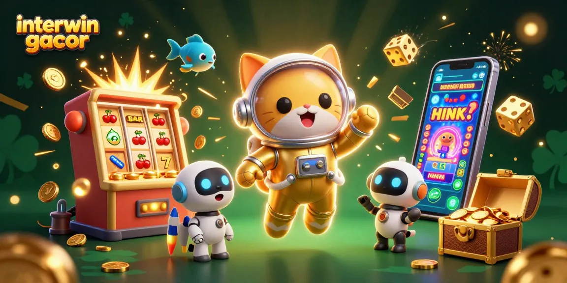 Experience the excitement of interwin gacor with vibrant casino elements and a thrilling illustration.