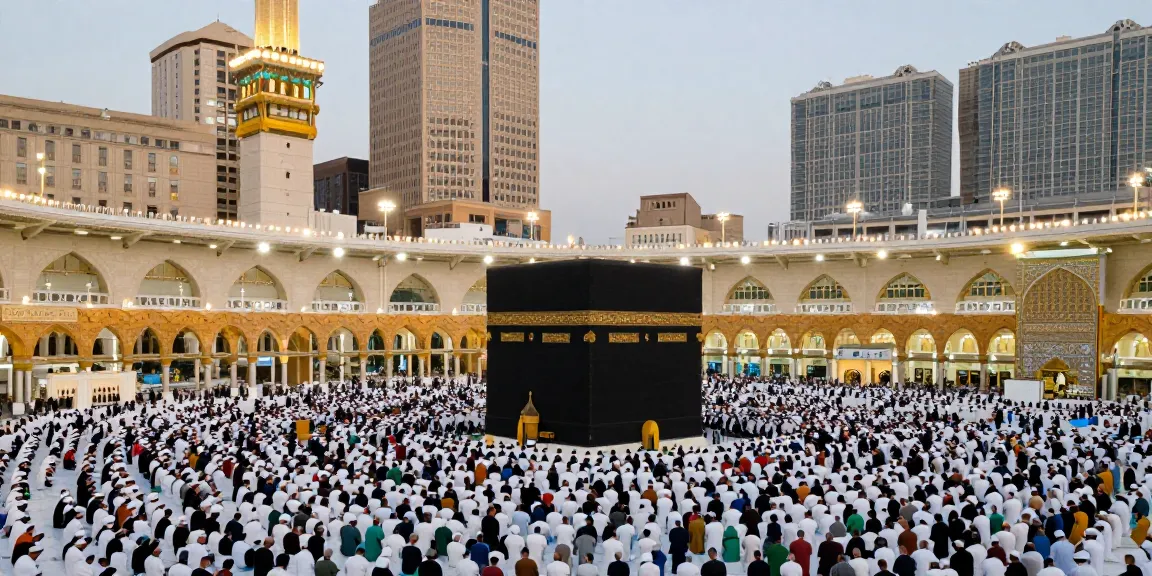 Experiencing umroh Itikaf during Ramadan at the breathtaking Masjid al-Haram, with vibrant atmosphere, spiritual energy, and cultural tourism highlights.