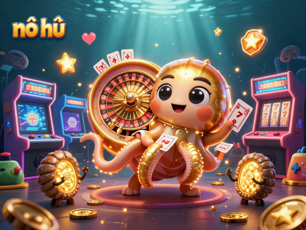 Play and win big with nổ hũ in an energetic casino scene featuring vibrant games and captivating characters.