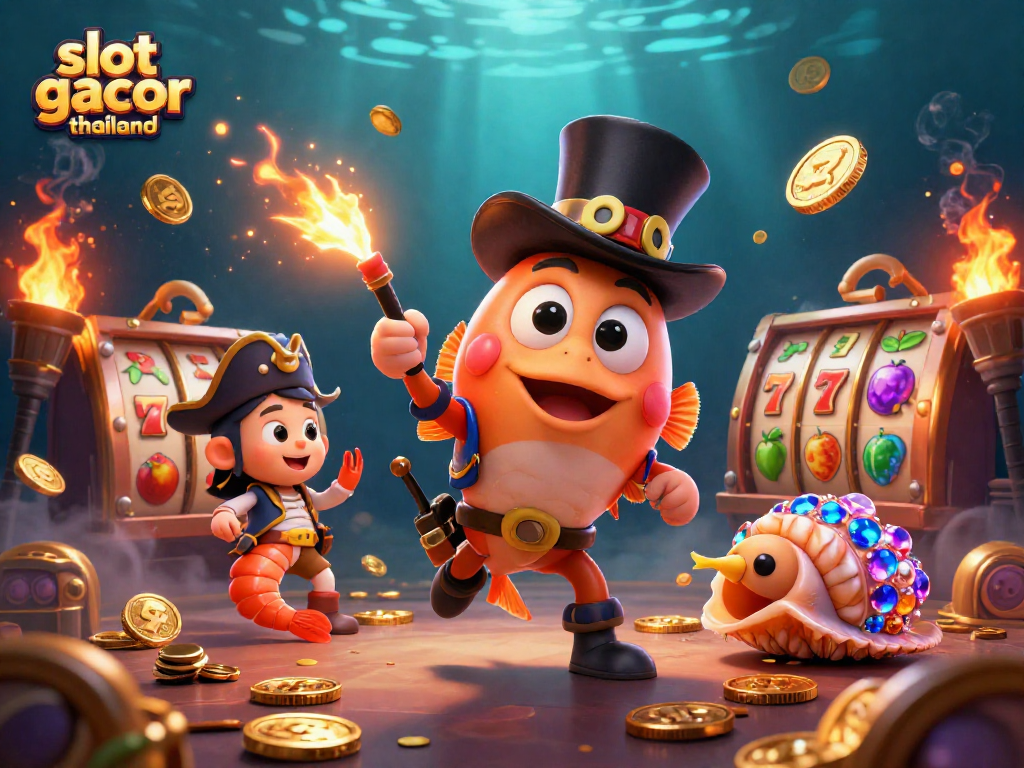 Experience slot gacor thailand with vibrant 3D casino characters and dynamic gambling elements.