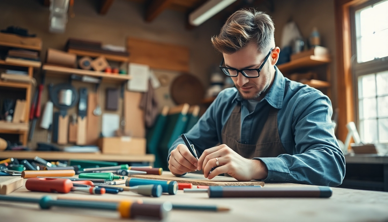 SEO für Handwerker: Handwerker bei der Arbeit in einer hellen Werkstatt