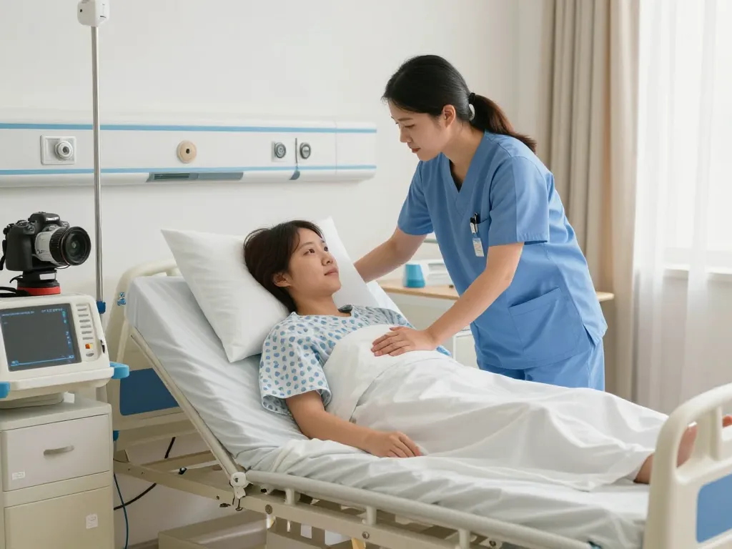 Comfortable giường bệnh nhân in a well-equipped hospital room, showcasing patient care and support.