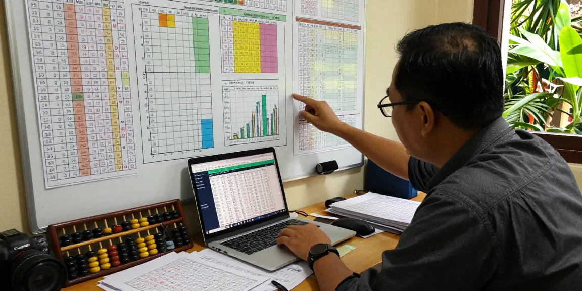 Analisis angka untung Togel di ruang kerja modern dengan grafik dan data.