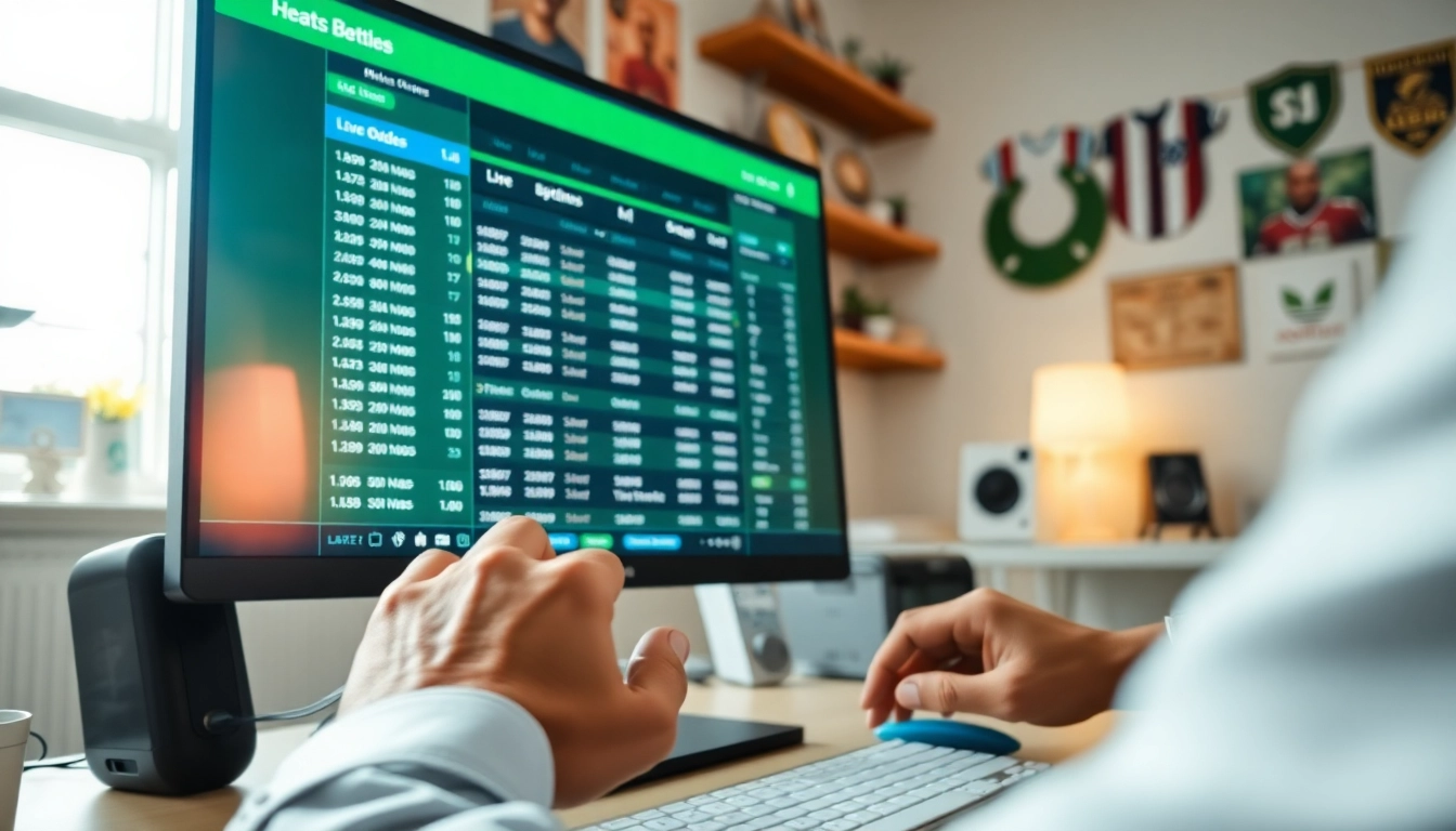 Engage in online sports betting Georgia with a dynamic interface showcasing live odds.