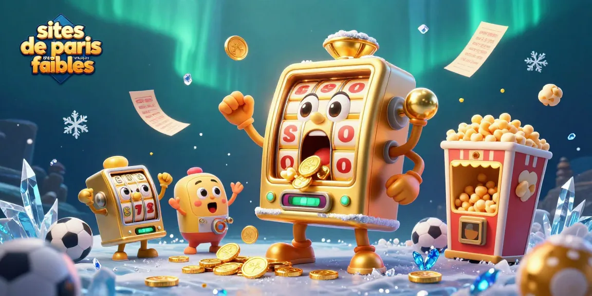 Lors d'une victoire surprise, les sites de paris sportif fiables brillent d'or avec des machines à sous aux confettis et trophées.