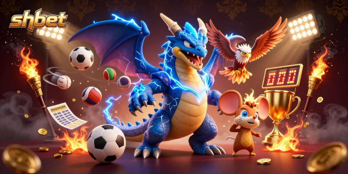 Experience thrilling moments with shbet, featuring a powerful thunder dragon and sports action elements.