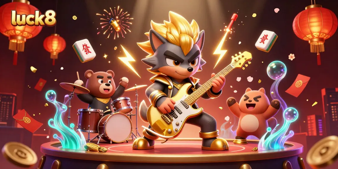 Experience the vibrant luck8 casino scene with animated characters and dynamic game elements.