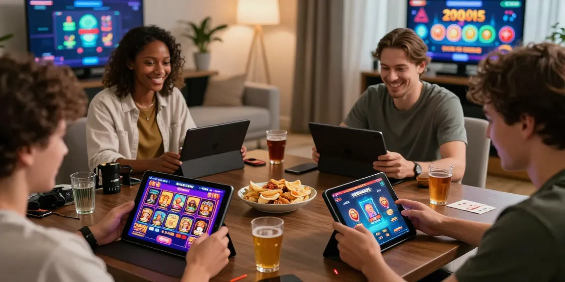 Engaged players exploring non-UK casino sites on devices at home, showcasing features from https://rcnhca.org.uk.