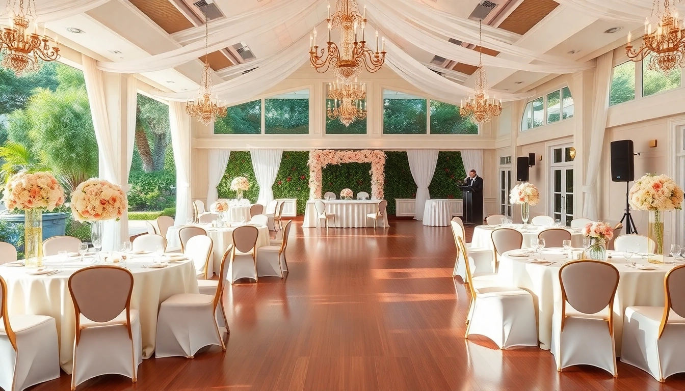 Weddings at a beautiful Wedding Event Space Jacksonville with elegant décor and inviting atmosphere.