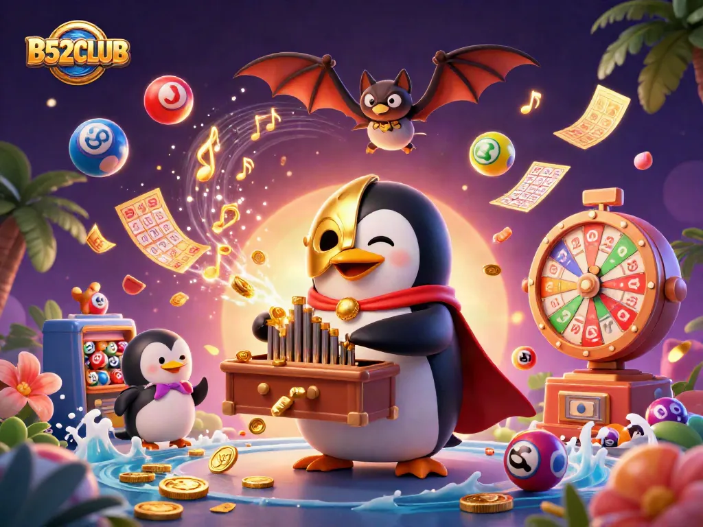 Engage in thrilling gameplay at B52CLUB with vibrant visuals and dynamic lottery elements.