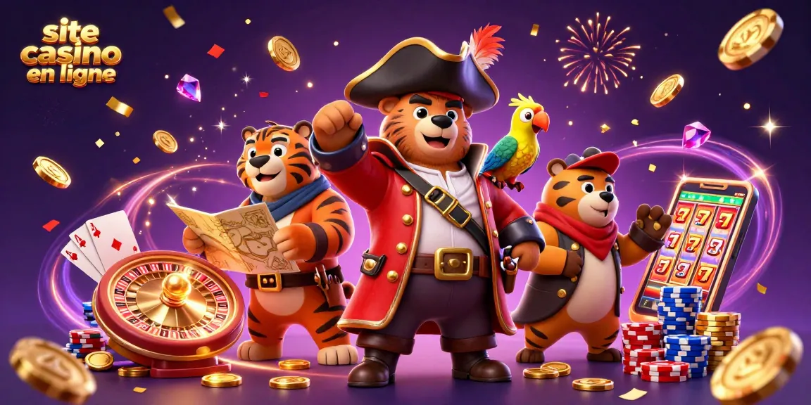 Jouer sur un site casino en ligne avec des jackpots et des gains éclatants, scène festive remplie de richesses.