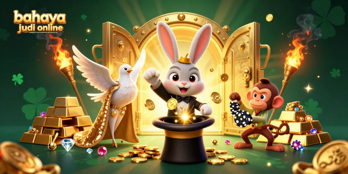 Engage with the dangers of online gambling using QRIS payments, represented in a vibrant 3D casino scene.