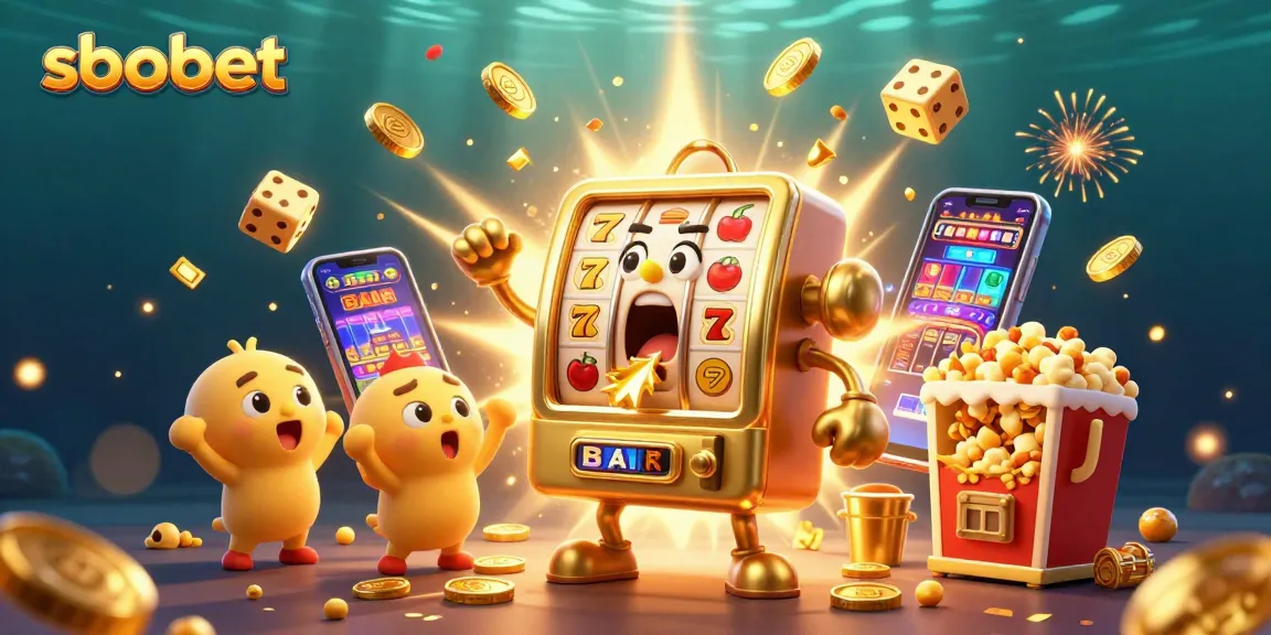 Engage with sbobet betting strategies through this vibrant, action-packed casino scene illustration.