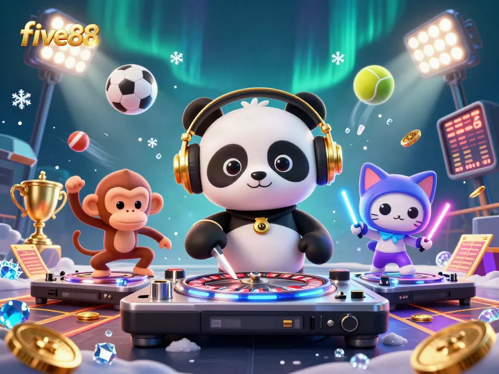 Engage in thrilling action at five88 with vibrant casino characters and dynamic game elements.